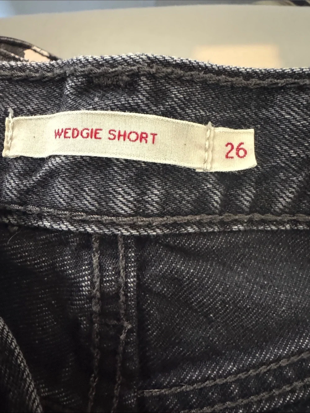 Levi’s Wedgie Shorts in Studded Black Denim